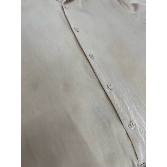 Tommy Bahama Mens RumFellas Silk Button Up Embroidered Tan Sz XL Maduro - Picture 7 of 10